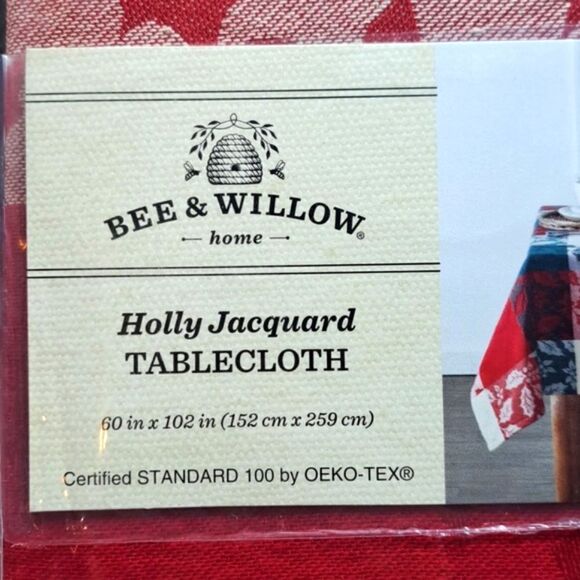 Bee & Willow Solid Hemstitch Tablecloth Vanilla Ice Gold NWT - Picture 10 of 14